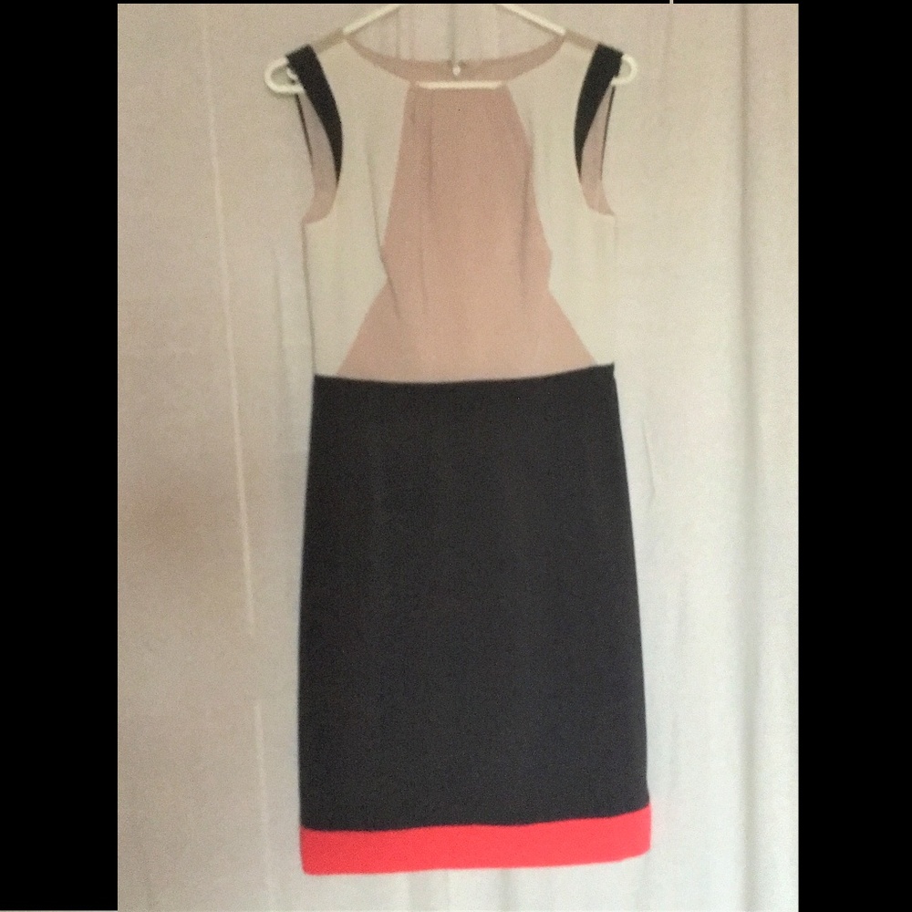 Ann Taylor Beige/Black Pencil Skirt Dress